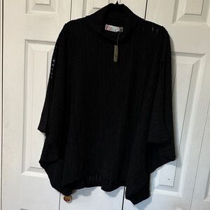 Free People Black Poncho